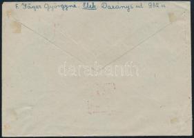 1946 (7. díjszabás) Ausztriába küldött levél 15.000P készpénzes bérmentesítéssel "ELEK"