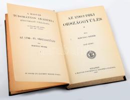 Marczali Henrik: Az 1790/1-diki országgyűlés I-II. köt. A MTA Könyvkiadó Vállalata. Új folyam, LXX-L...