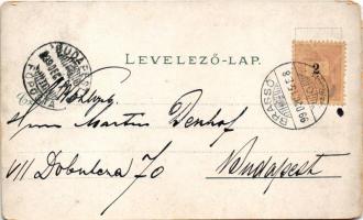 1899 Brassó, Kronstadt, Brasov; Törzburger Schloss, Rasenauer Burg und Kirche, Schuller Schutzhaus. ...