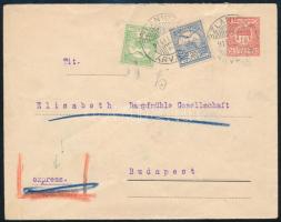 1914 Expressz díjkiegészített díjjegyes boríték "SZLANICZA / ÁRVA VM."