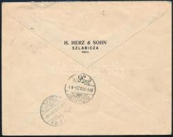 1914 Expressz díjkiegészített díjjegyes boríték "SZLANICZA / ÁRVA VM."