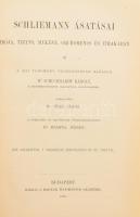 Schuchhardt Károly: Schliemann ásatásai Trója, Tiryns, Mykéne, Orchomenos és Ithakában. Ford.: Dr. Öreg János. Bp., 1892, MTA, 1 t.+VIII+464 p.+VII (térképek) t.+1 t. Gazdag fekete-fehér szövegközti és egészoldalas képanyaggal illusztrált. Egyetlen magyar kiadás. Kiadói aranyozott egészvászon-kötésben, Müller-kötés, márványozott lapélekkel, kopott borítóval, egy táblán szakadásokkal.