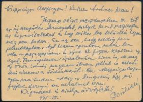 1945 (2. díjszabás) Budapest helyi levelezőlap 8 db bélyeggel