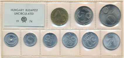 1974. 2f-10Ft (9xklf) érmés forgalmi sor fóliatokban T:UNC kis patina Adamo FO7