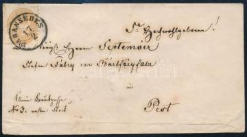 1865 15kr levélen "KARANSEBES" - Pest