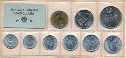1978. 2f-10Ft (9xklf) érmés forgalmi sor fóliatokban T:UNC Adamo FO11