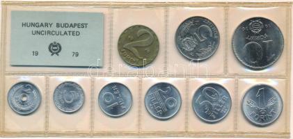 1979. 2f-10Ft (9xklf) érmés forgalmi sor fóliatokban T:UNC Adamo FO12