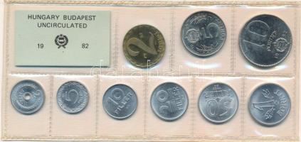 1982. 2f-10Ft (9xklf) érmés forgalmi sor fóliatokban T:UNC Adamo FO15