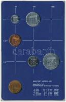 Hollandia 1986. 5c-2 1/2G (5xklf) forgalmi sor műanyag tokban, pénzverdei zsetonnal T:UNC, pici oxid...