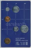 Hollandia 1986. 5c-2 1/2G (5xklf) forgalmi sor műanyag tokban, pénzverdei zsetonnal T:UNC, pici oxid...