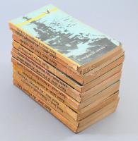 Rejtő Jenő könyvek, 12 db. Bp.,1966-1987, Albatrosz. Kiadói papírkötések, kopott borítókkal, egy-két gerincen kis sérülésekkel, egy sérült címlappal.