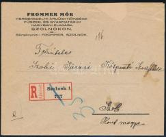 1926 Ajánlott levél 4000K és 4f vegyes bérmentesítéssel "SZOLNOK" - "SZOB"