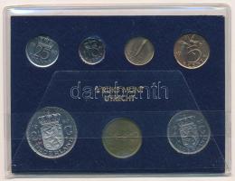 Hollandia 1980. 1c "Julianna" - 2 1/2G "Julianna" (6xklf) forgalmi sor műanyag tokban, pénzverdei zsetonnal T:UNC Netherlands 1980. 1 Cent "Julianna" - 2 1/2 Gulden "Julianna" (6xdiff) coin set in plastic case with mint jeton C:UNC