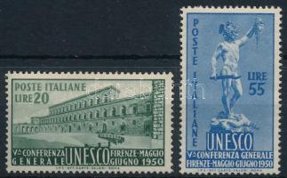 1950 UNESCO konferencia sor Mi 791-792 (Mi EUR 80.-)
