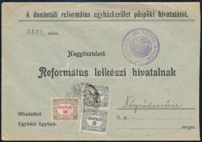 1923 Hivatalos levél 3 db Hivatalos bélyeggel