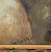 Mesterházy Dénes (1900-1949 körül): Pipázó. Olaj, karton. Jelzett. Apró felületi sérülésekkel. Dekor...