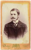 cca 1910 keményhátú fotó Dr. Kovács Lórántról, a Dunky fivérek műterméből, kopott, 10,5x6,5 cm