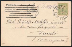 1903 Képeslap "BROOD-BUDAPEST" vasúti bélyegzéssel