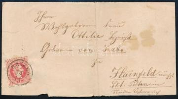 ~1869 5kr levélen "HATZEG"