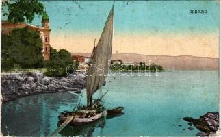 1925 Abbazia, Opatija; tengerpart, sétány, szálloda. Anna Dietrich / seashore, promenade, hotel (fl)