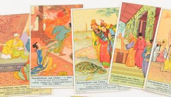 2 komplett 6 darabos sorozat a Liebig hús reklámjaiból, kínai történelem témában