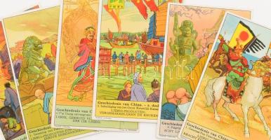 2 komplett 6 darabos sorozat a Liebig hús reklámjaiból, kínai történelem témában