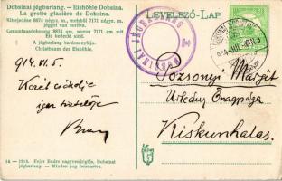 1914 Dobsina, Dobschau; A jégbarlang karácsonyfája, belső. Fejér Ede kiadása / Christmas tree in the...