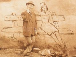 1954 Fel a fejjel című magyar vígjáték jelenetfotója Latabár Kálmánnal, 17,5x23,5 cm