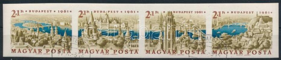 1961 Bélyegnap - Budapest panoráma vágott csík