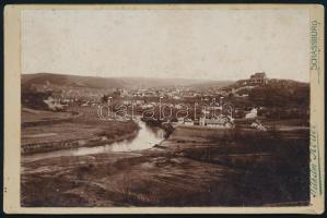 1900 Segesvár (Schässburg), keményhátú fotó Wilhelm Herter műterméből, feliratozva, 16,5×10,5 cm