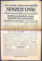 [II. Világháború] Nemzeti Ujság. 1941. december 19. (Napilap, XXIII. évfolyam, 289. szám) "Egyi...