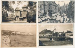 33 db RÉGI főleg használatlan külföldi város képeslap / 33 pre-1945 mostly unused foreign town postcards