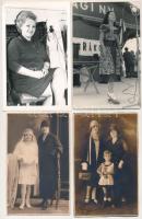 18 db RÉGI és MODERN fotólap, képeslap: hölgyek / 18 pre-1945 and modern photos and postcards: ladies