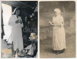 18 db RÉGI és MODERN fotólap, képeslap: hölgyek / 18 pre-1945 and modern photos and postcards: ladie...