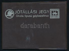 1979 Skoda-típusú személygépkocsi jótállási jegye, benne Merkúr befizetési csekkek