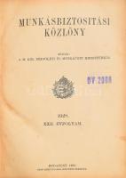 cca 1910 Munkásbiztosítási hivatal, Arad, jelentése 1910 és Munkásbiztosítási közlöny folyóirat össz...