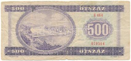 1980. 500Ft "E 464 070564" T:VG, hajtás mentén szakadás, lyuk
Adamo F42