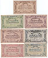 1946. 10.000AP sorszámmal, vízjeles papíron + 50.000AP sorszám és vízjel nélkül + 100.000AP 2xklf vízjeles papíron + 500.000AP sorszám és vízjel nélkül + 1.000.000AP sorszámmal, vízjeles papíron, fordított címerrel + 10.000.000AP sorszám és vízjel nélkül T:F-G