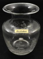 Kézzel készült tájkép jelenetes váza, hibátlan, m: 12,5 cm