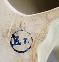 Jegesmedve figura, jelzett, hibátlan, m: 22 cm