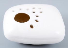 Fehérmázas iparművész ikebana, 16x15 cm