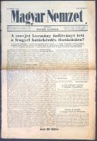 [II. Világháború] Magyar Nemzet. Pethő Sándor riportlapja. VII. évfolyam, 7. szám. (Napilap, 1944 ja...