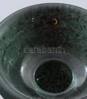 Jelzett antikolt üvegváza, minimális kopással, m: 30 cm