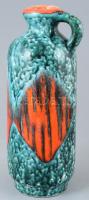 Péter Ferenc retro mázas váza, jelzett, hibátlan, m: 26 cm