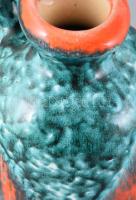 Péter Ferenc retro mázas váza, jelzett, hibátlan, m: 26 cm