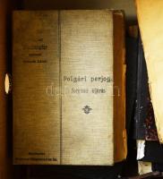 Vegyes jogi könyvtétel és jogi folyóiratok a XX: sz. elejéről. Magyar jogi szemle, Pénzügyi és közig...