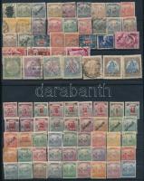 82 db bélyeg 2 stecklapon, apró lemezhibákkal