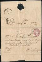 1866 Levél 5kr bérmentesítéssel "STEINBRUCH" (Kőbánya) luxus bélyegzéssel, teljes tartalommal Hodrusbányára küldve