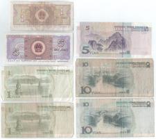 Kína 1980. 1j + 5j + 1999. 1Y (2x) + 2005. 5Y + 10Y (2x) T:F,VG
China 1980. 1 Jiao + 5 Jiao + 1999....