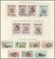 1955-1958 Pecsételt sorok (MBK 1510-1585) albumlapokon (min. 34.480)